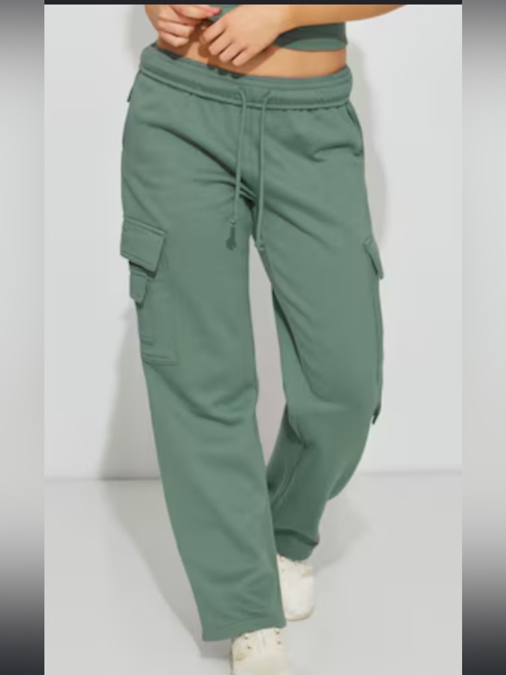 Garage Olive Green Cargo Track Pants
